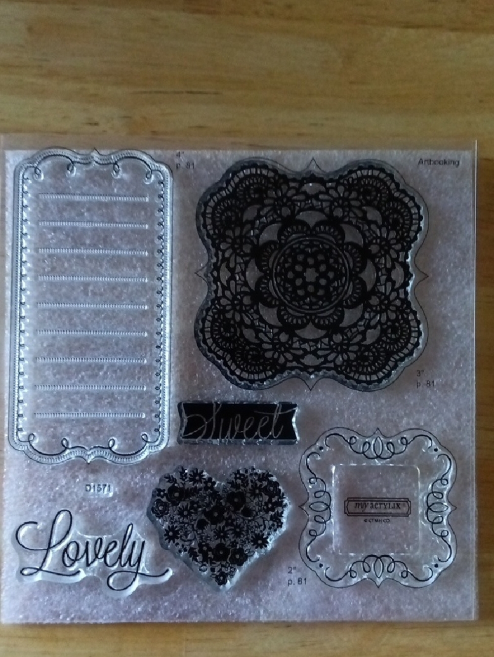 Close to My Heart Acrylic Stamp Set D1571 Sweet & Lovely